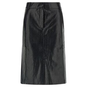 The Andamane Black Polyethylene Midi Women's Skirt